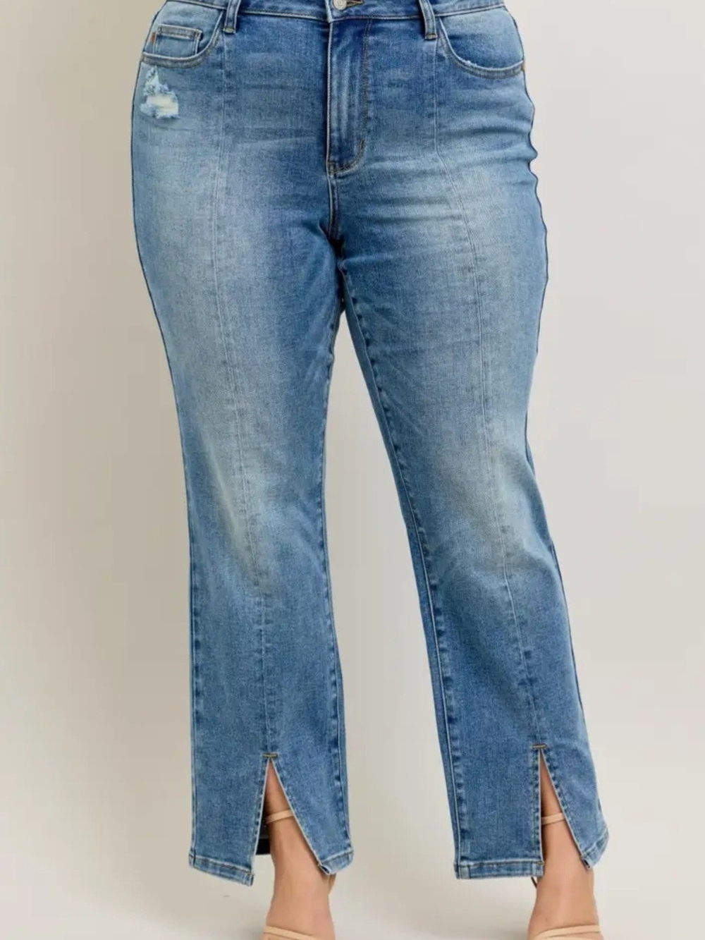 Judy Blues Classic High-Rise Straight Jeans in Light Blue
